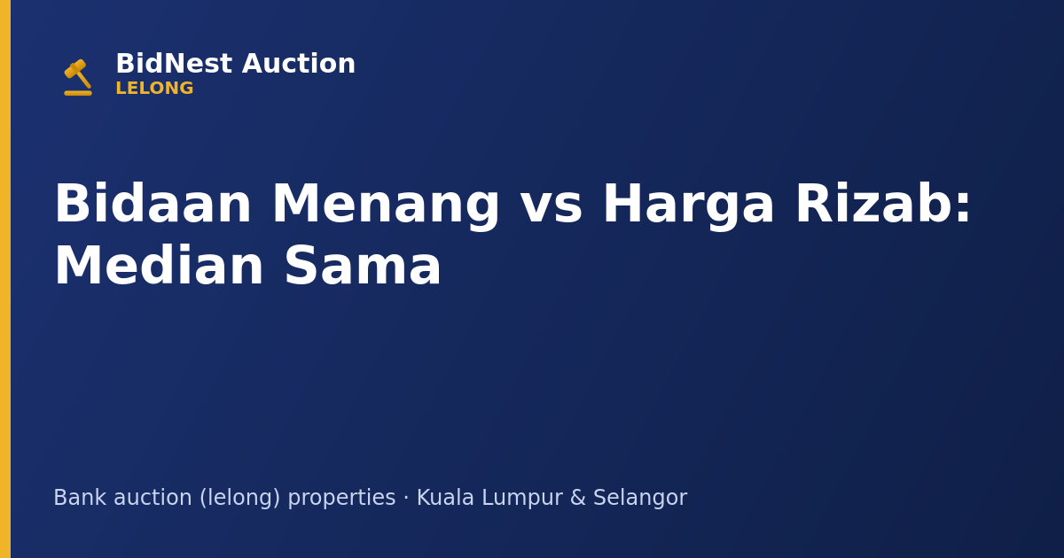 Bidaan Menang vs Harga Rizab: Median Sama