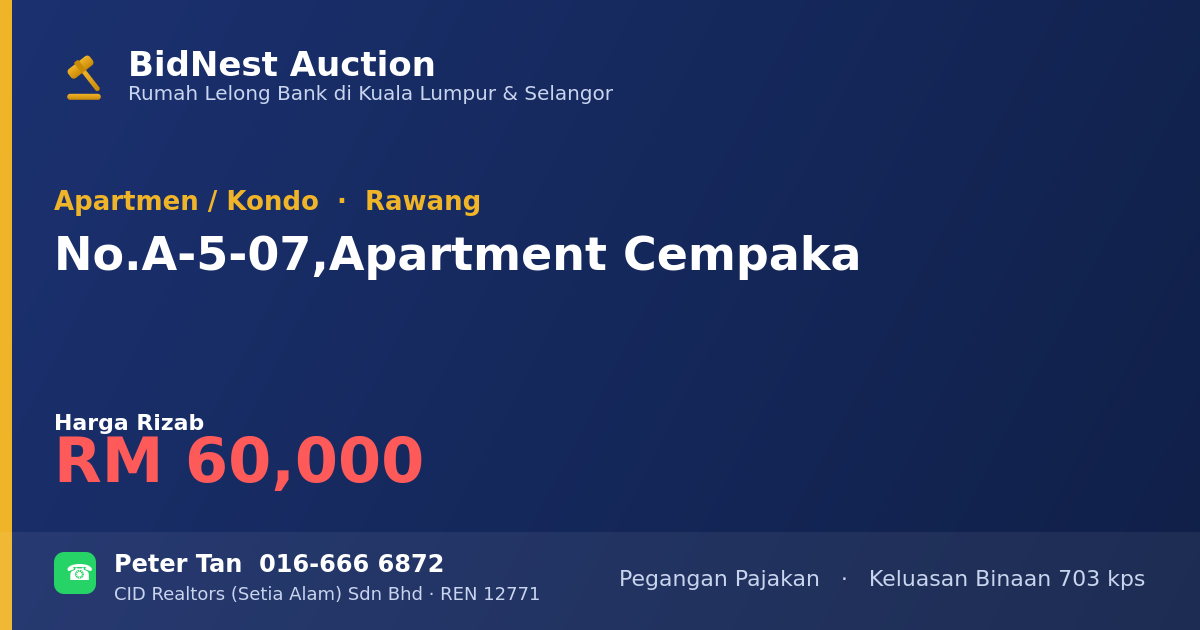 Apartmen / Kondo · No. A-5-07, Apartment Cempaka