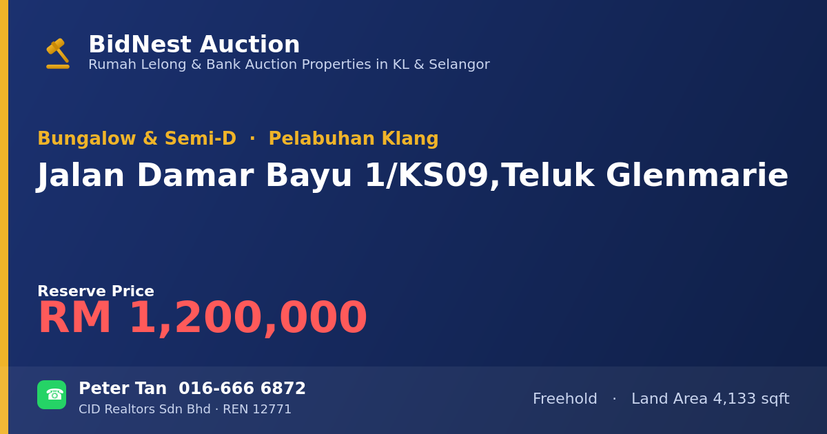 Bungalow & Semi-D · Jalan Damar Bayu 1/KS09, Teluk Glenmarie