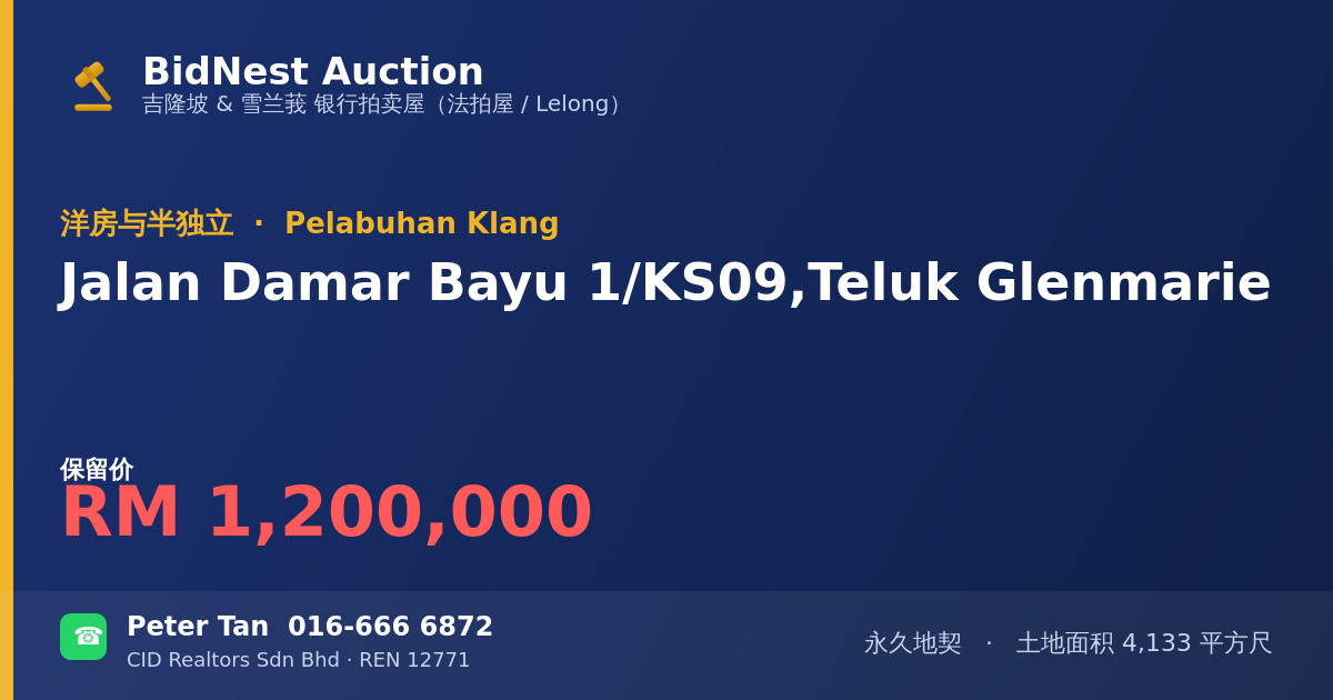 洋房与半独立 · Jalan Damar Bayu 1/KS09, Teluk Glenmarie