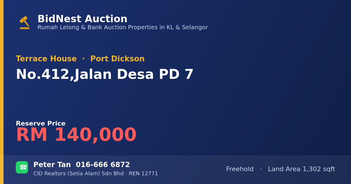 Terrace House · No. 412, Jalan Desa PD 7