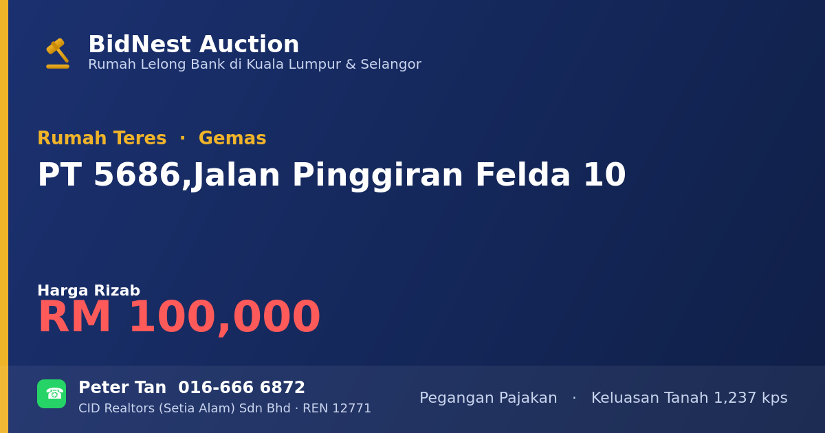 Rumah Teres · PT 5686, Jalan Pinggiran Felda 10