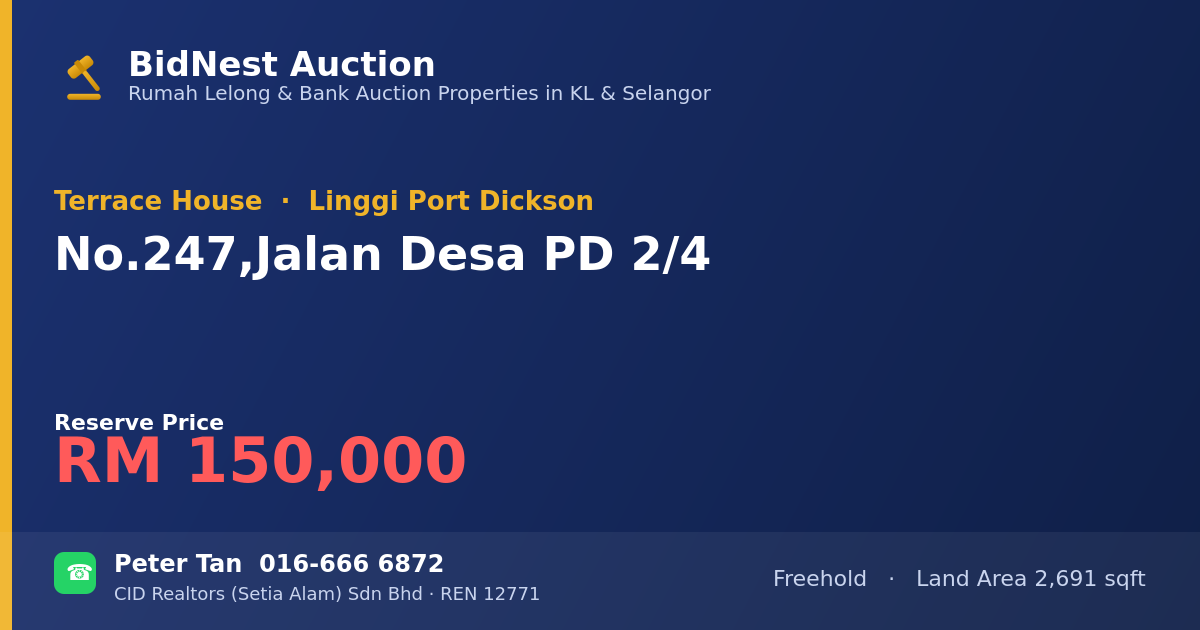 Terrace House · No. 247, Jalan Desa PD 2/4