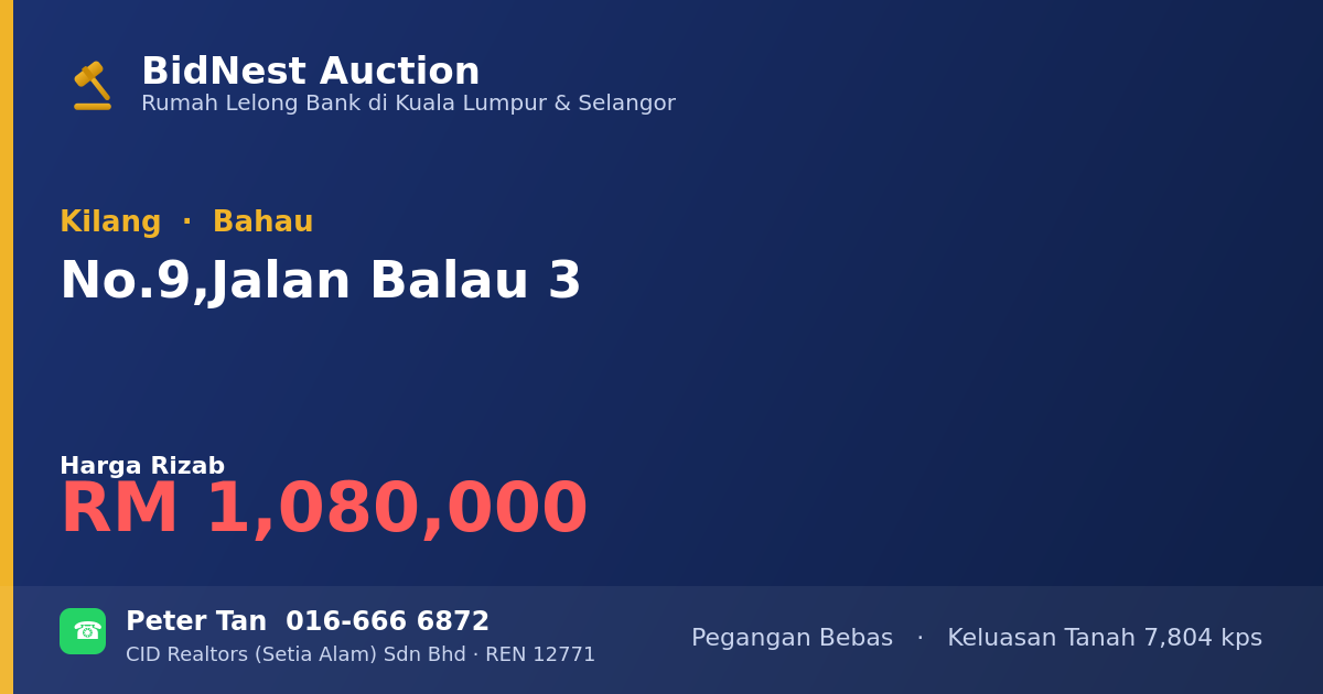 Kilang · No. 9, Jalan Balau 3