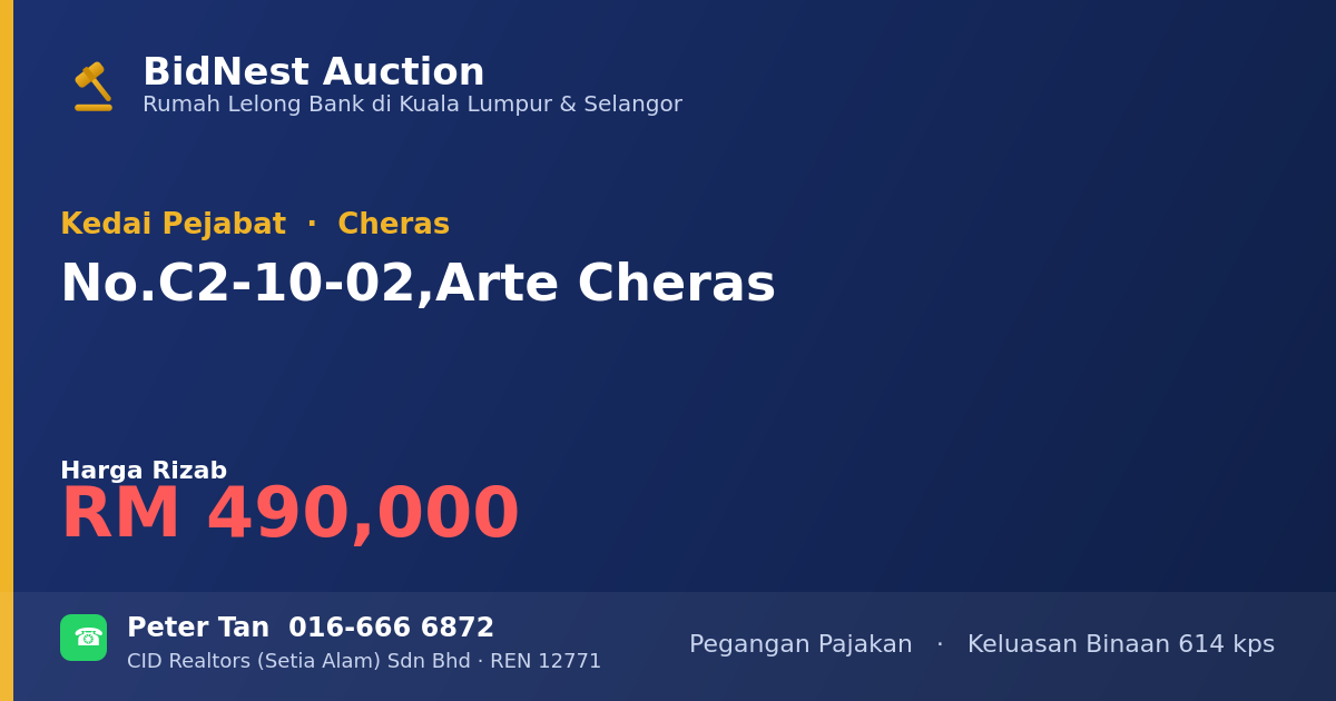 Kedai Pejabat · No. C2-10-02, Arte Cheras
