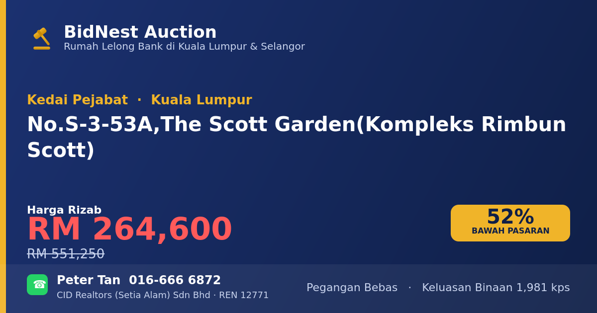 Kedai Pejabat · No. S-3-53A, The Scott Garden (Kompleks Rimbun Scott)