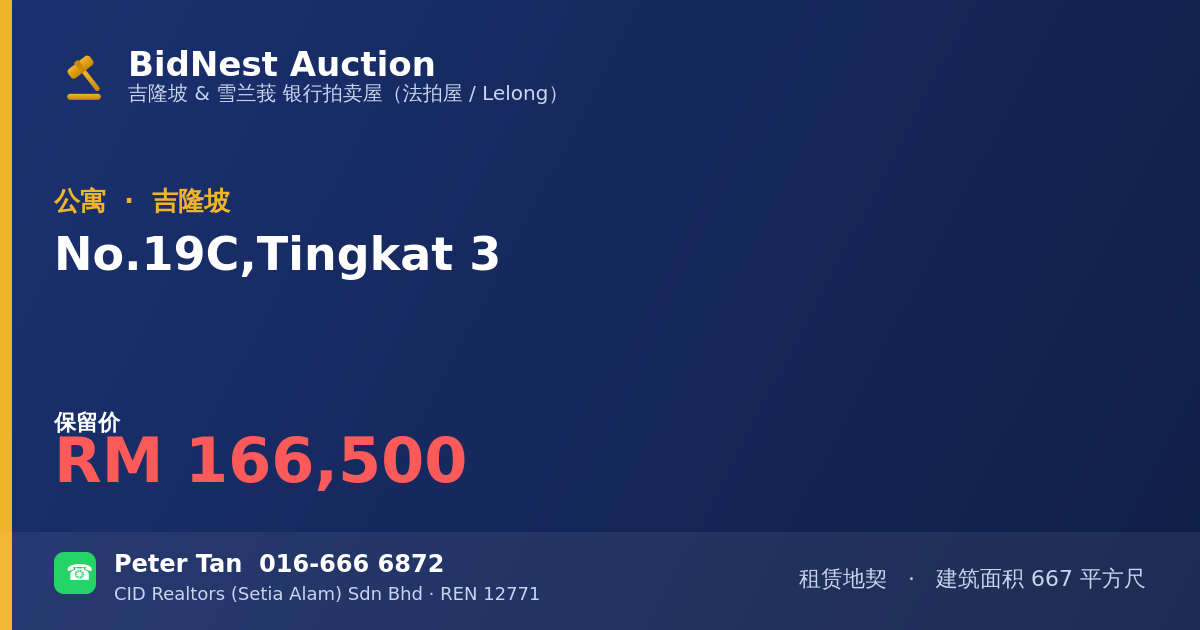 公寓 · No. 19C, Tingkat 3