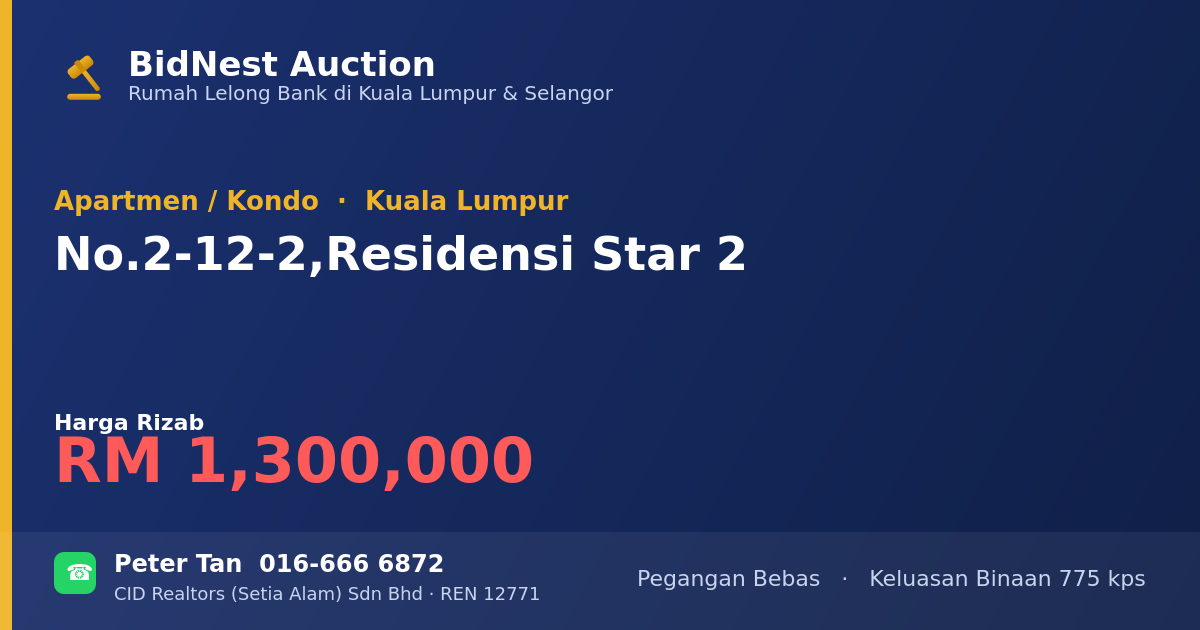 Apartmen / Kondo · No. 2-12-2, Residensi Star 2