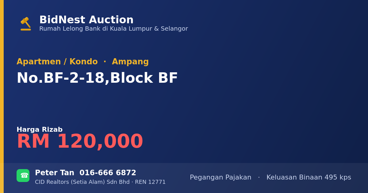Apartmen / Kondo · No. BF-2-18, Block BF