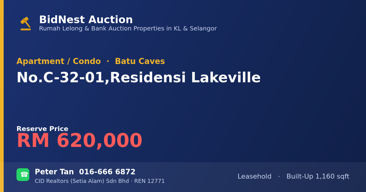 Apartment / Condo · No. C-32-01, Residensi Lakeville