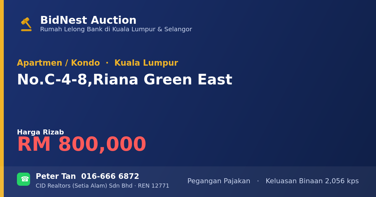 Apartmen / Kondo · No. C-4-8, Riana Green East