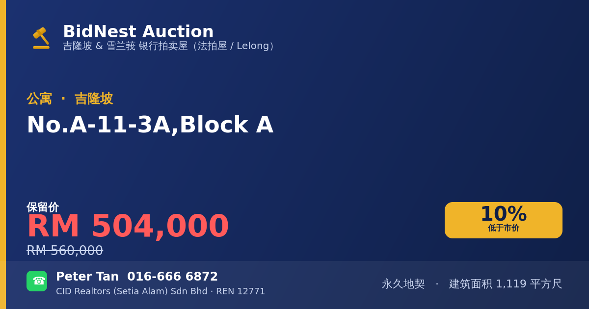 公寓 · No. A-11-3A, Block A