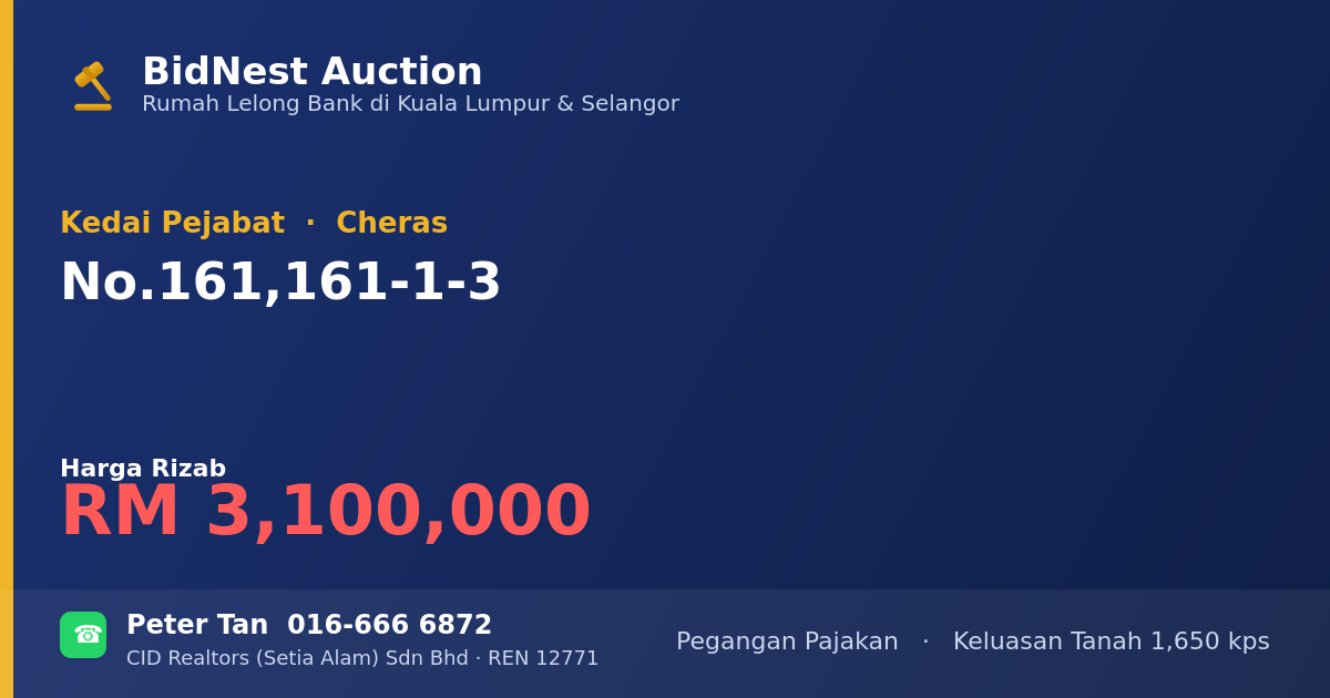 Kedai Pejabat · No. 161, 161-1-3
