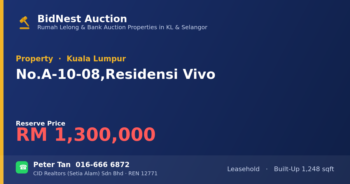 Property · No. A-10-08, Residensi Vivo