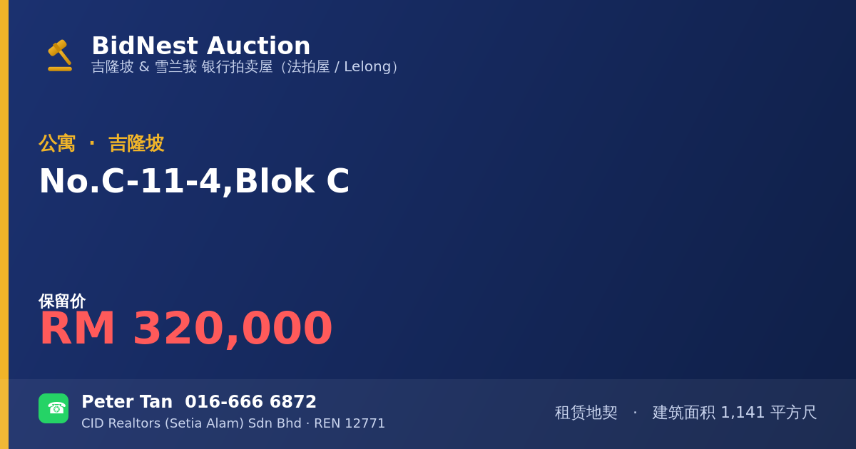 公寓 · No. C-11-4, Blok C