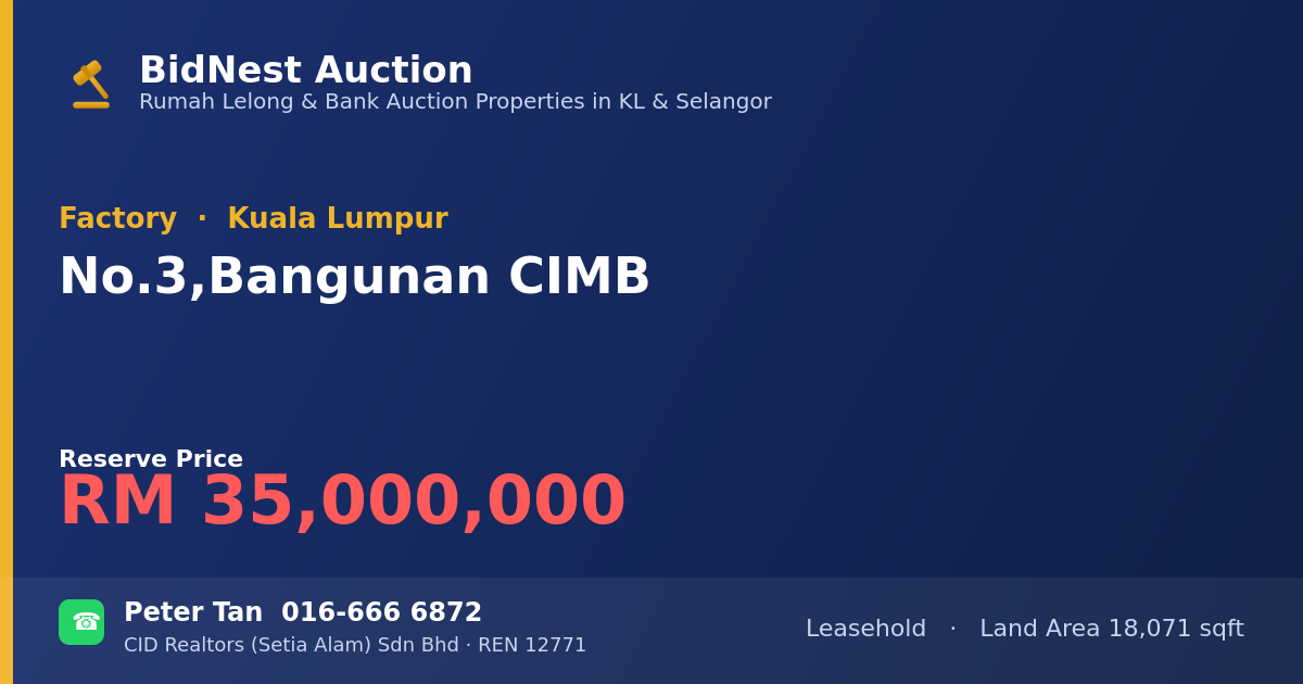 Factory · No. 3, Bangunan CIMB