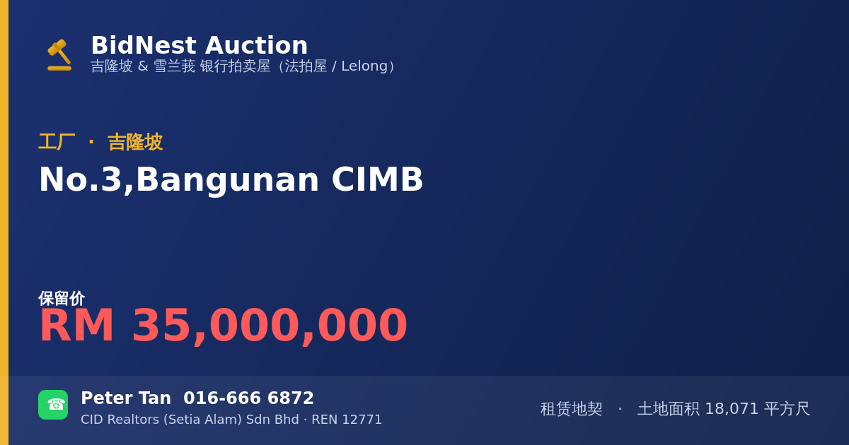 工厂 · No. 3, Bangunan CIMB