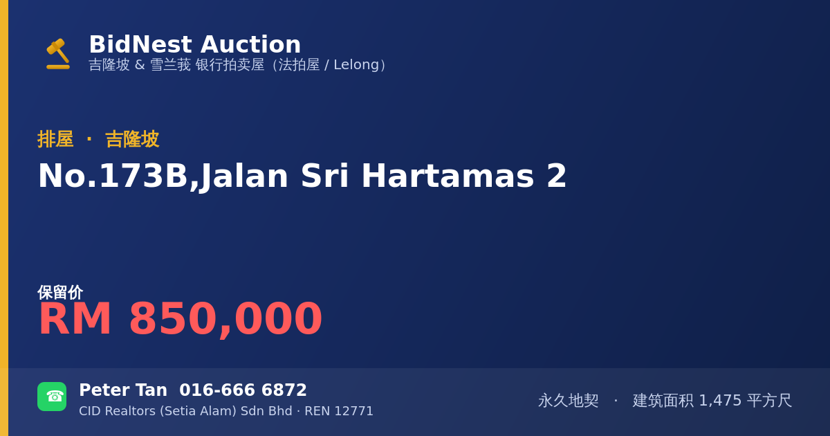排屋 · No. 173B, Jalan Sri Hartamas 2