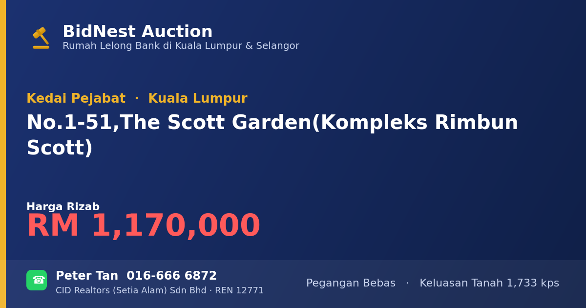Kedai Pejabat · No. 1-51, The Scott Garden (Kompleks Rimbun Scott)