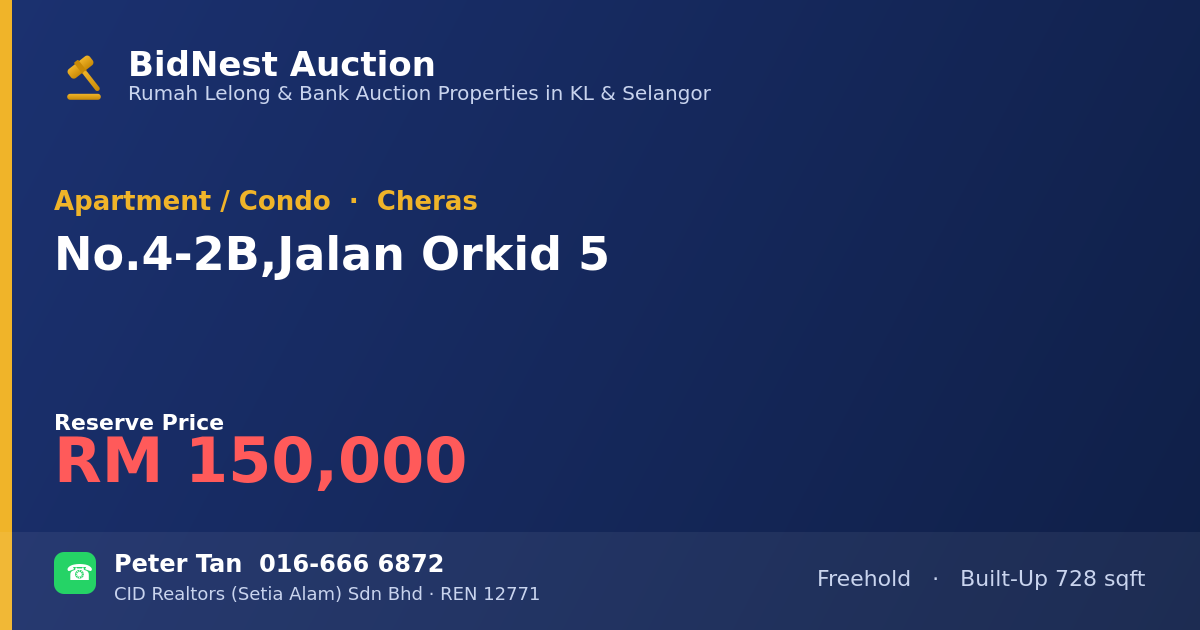 Apartment / Condo · No. 4-2B, Jalan Orkid 5