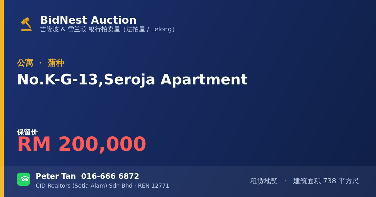 公寓 · No. K-G-13, Seroja Apartment