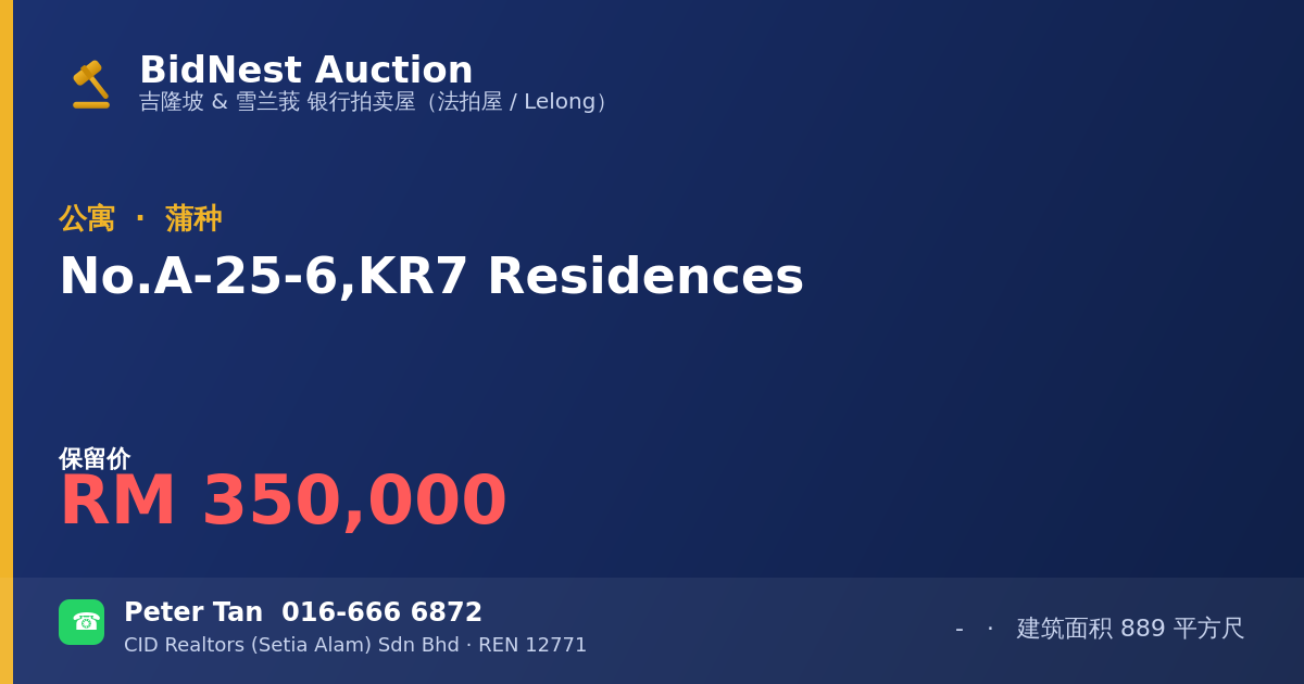 公寓 · No. A-25-6, KR7 Residences