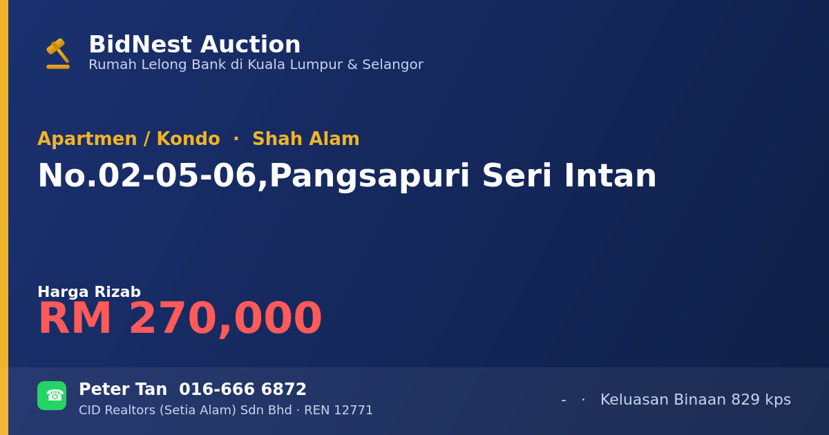Apartmen / Kondo · No. 02-05-06, Pangsapuri Seri Intan