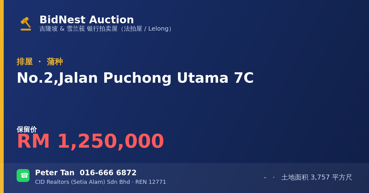 排屋 · No. 2, Jalan Puchong Utama 7C