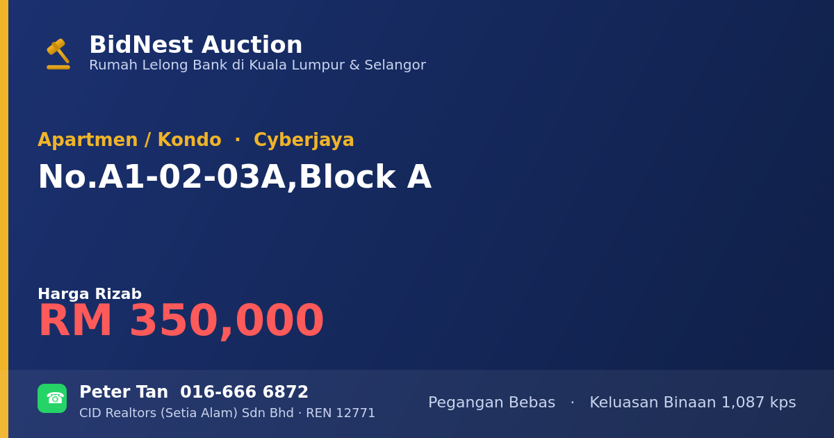 Apartmen / Kondo · No. A1-02-03A, Block A