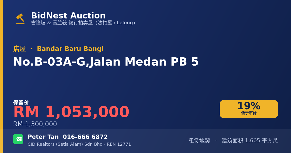 店屋 · No. B-03A-G, Jalan Medan PB 5