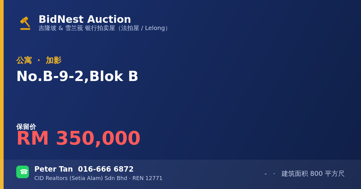 公寓 · No. B-9-2, Blok B