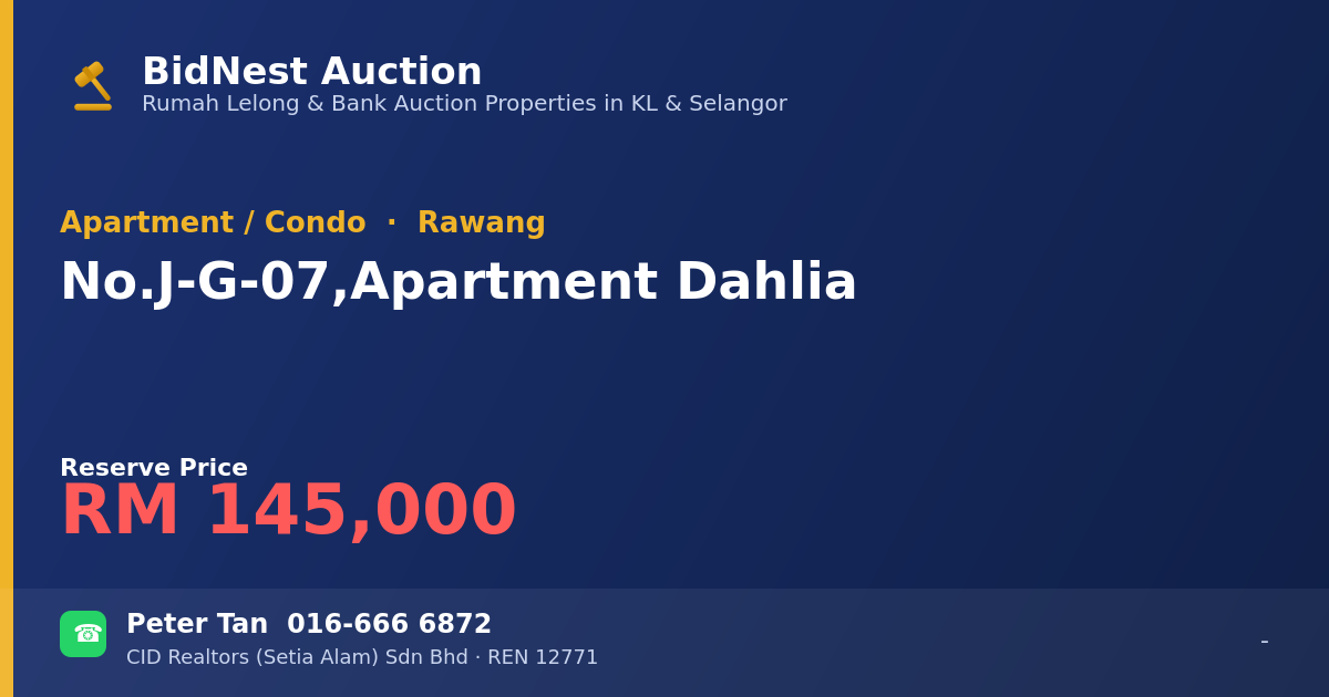 Apartment / Condo · No. J-G-07, Apartment Dahlia