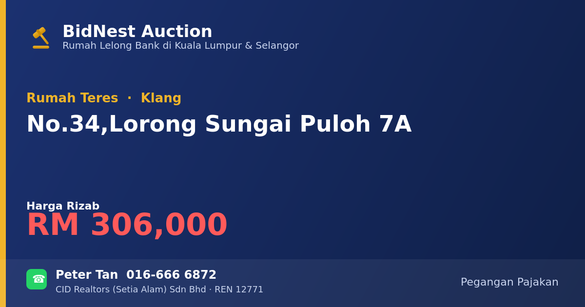 Rumah Teres · No. 34, Lorong Sungai Puloh 7A