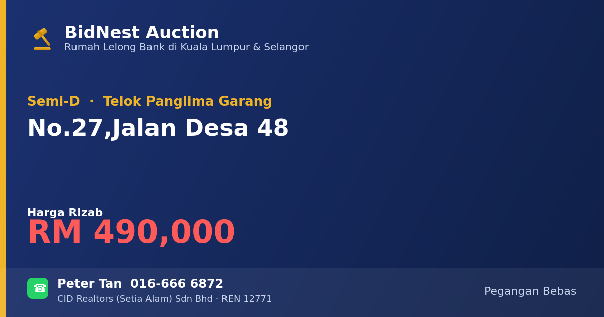Semi-D · No. 27, Jalan Desa 48