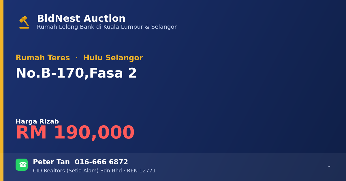 Rumah Teres · No. B-170, Fasa 2