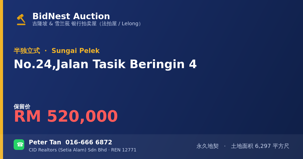 半独立式 · No. 24, Jalan Tasik Beringin 4
