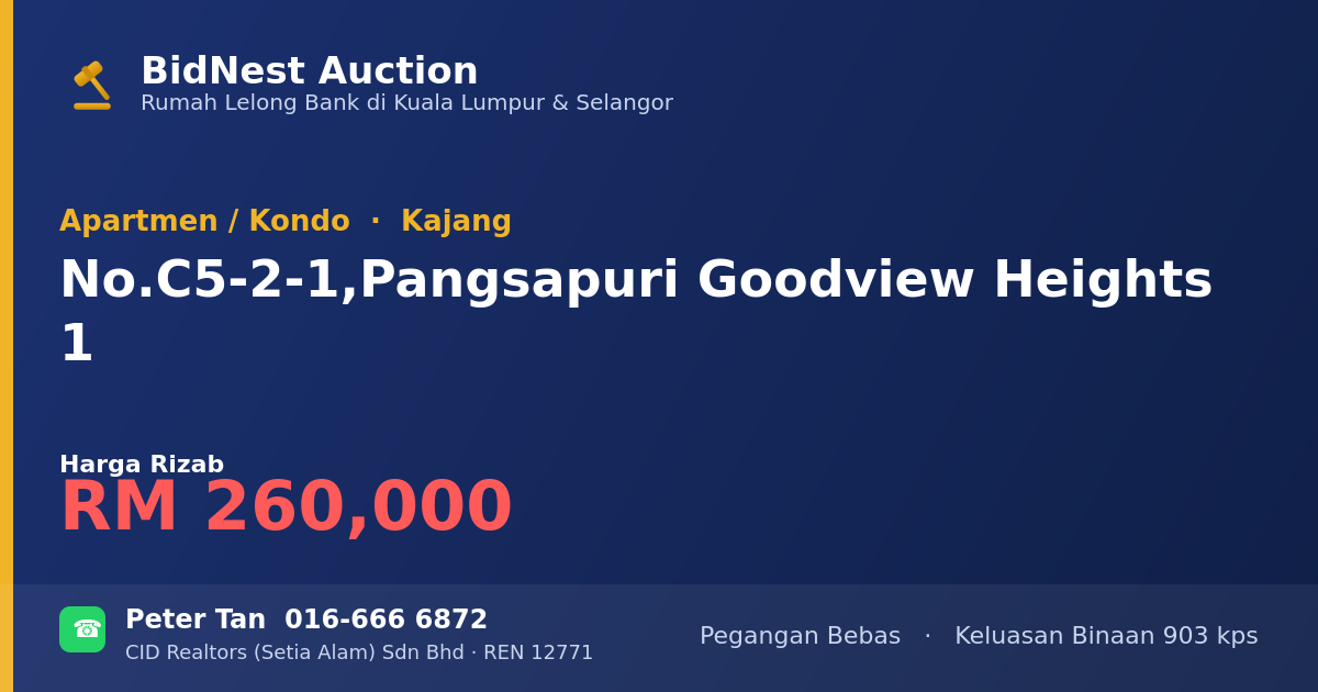 Apartmen / Kondo · No. C5-2-1, Pangsapuri Goodview Heights 1