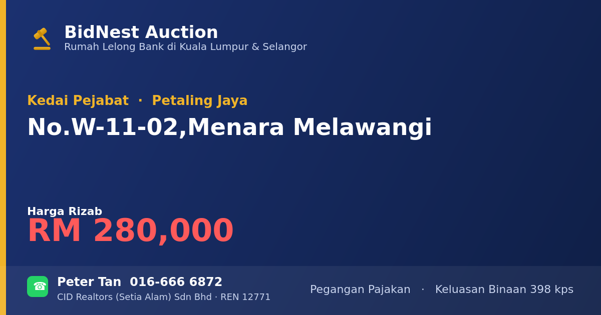 Kedai Pejabat · No. W-11-02, Menara Melawangi