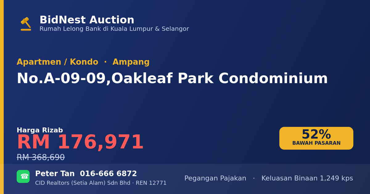 Apartmen / Kondo · No. A-09-09, Oakleaf Park Condominium