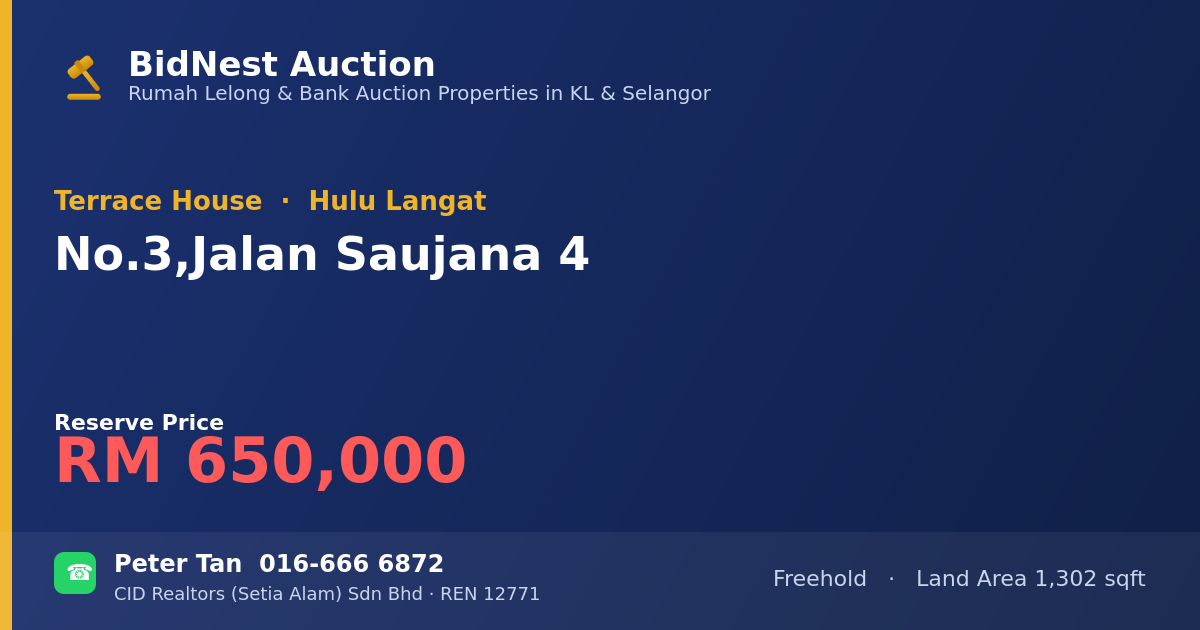 Terrace House · No. 3, Jalan Saujana 4