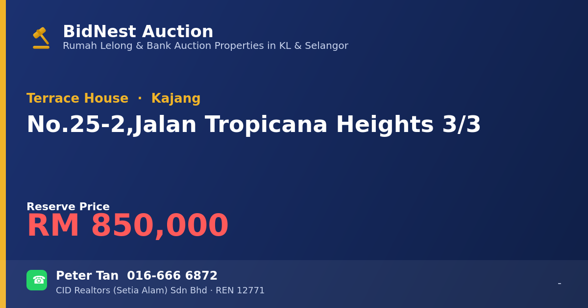 Terrace House · No. 25-2, Jalan Tropicana Heights 3/3