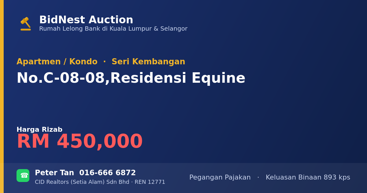Apartmen / Kondo · No. C-08-08, Residensi Equine
