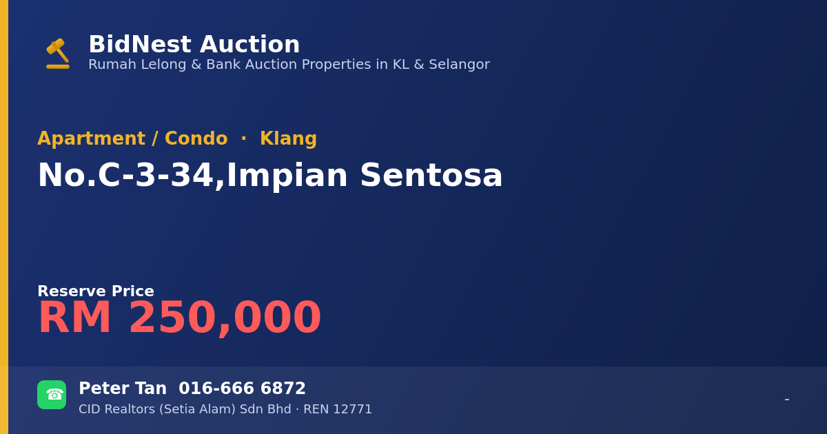 Apartment / Condo · No. C-3-34, Impian Sentosa
