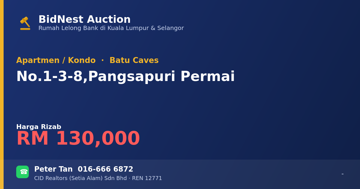 Apartmen / Kondo · No. 1-3-8, Pangsapuri Permai