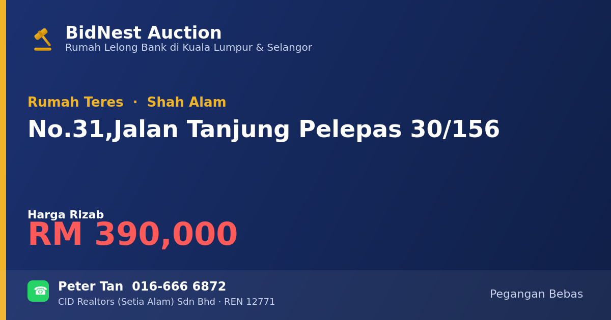 Rumah Teres · No. 31, Jalan Tanjung Pelepas 30/156