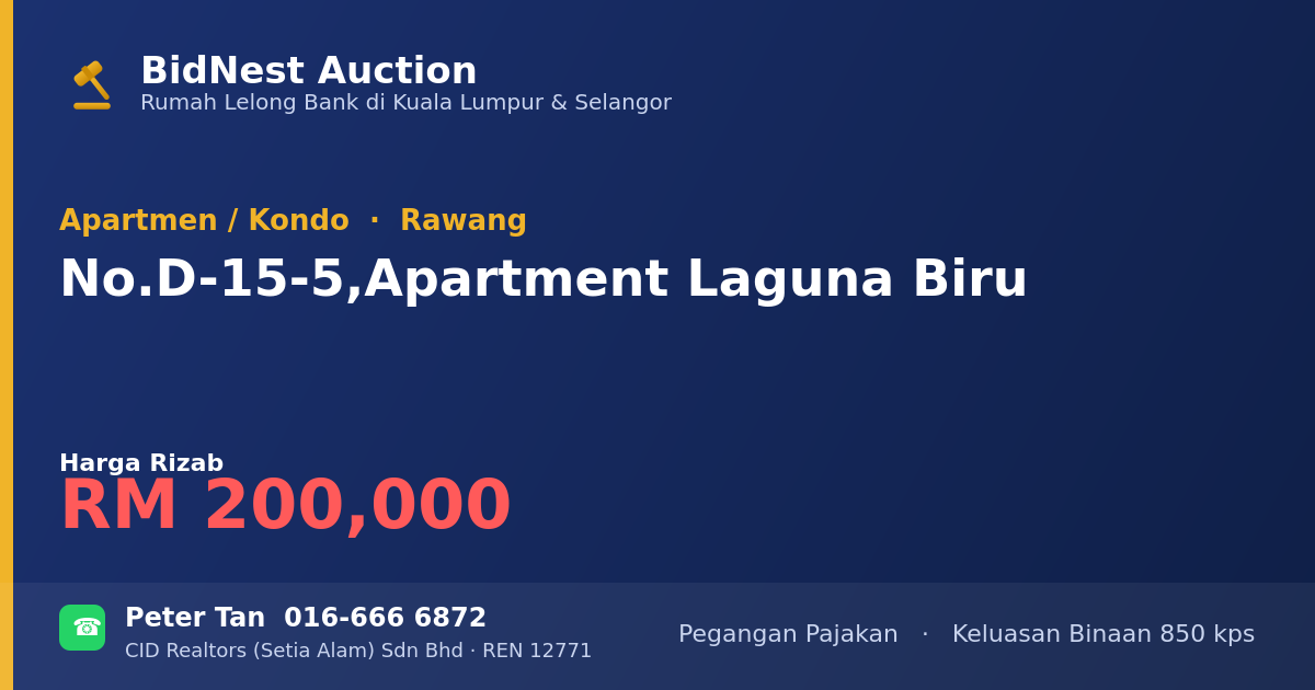Apartmen / Kondo · No. D-15-5, Apartment Laguna Biru