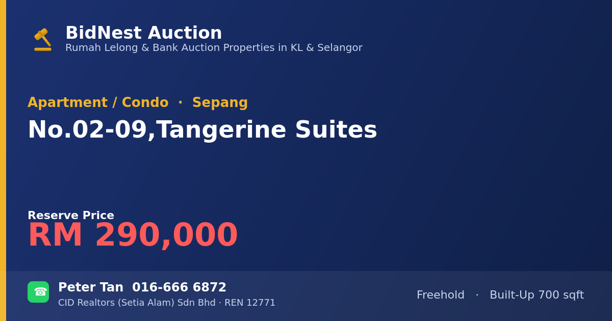 Apartment / Condo · No. 02-09, Tangerine Suites