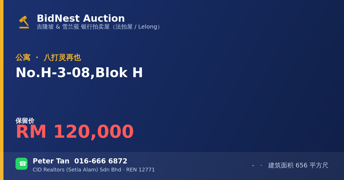 公寓 · No. H-3-08, Blok H