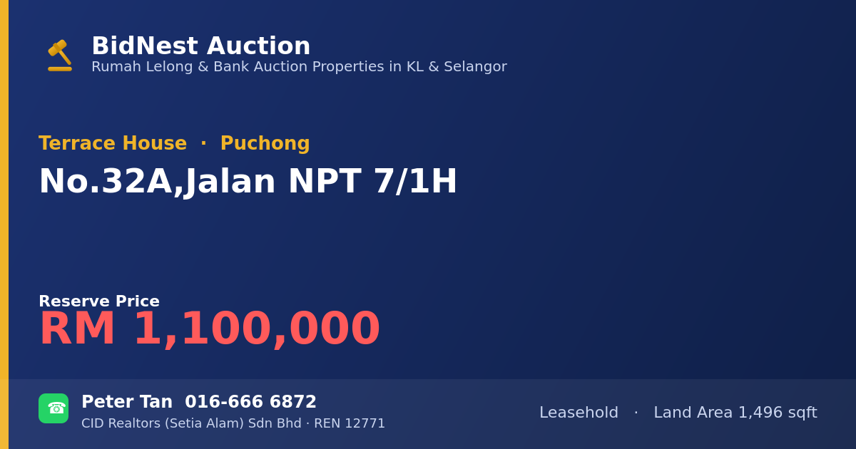 Terrace House · No. 32A, Jalan NPT 7/1H