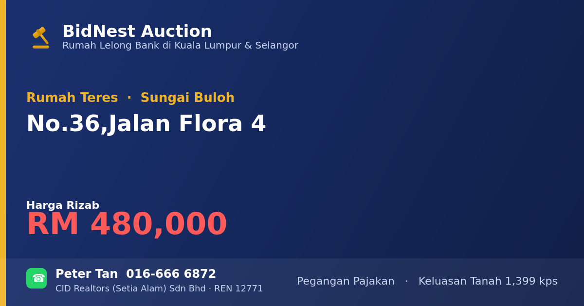 Rumah Teres · No. 36, Jalan Flora 4